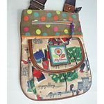 Lily bloom  Call Me Maybe Shopaholic Paris Dog Cafe Crossbody Bag Purse Photo 1