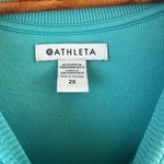 Athleta Teal Blue Santorini Cinch Sleeveless Midi Dress Robe Women's Size 2X Photo 4