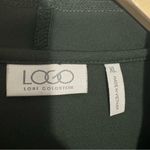 LOGO By Lori Goldstein NEW Drape Front Hunter Green Jacket w/ Pockets Size XL Photo 4