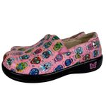 Alegria ‎ Keli Sugar Skulls Pink Nursing Clogs Día de los Muertos Shoes Size 38 Photo 1