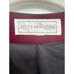 Jones New York Vintage  Burgundy Velvet crop open front Blazer Jeweled Button Med Photo 10