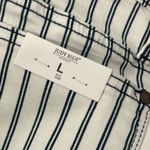 Judy Blue  Overalls Womens Large White Blue Painter Striped Stretch Boyfriend New Photo 6