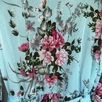 SheIn  Floral Long Sleeve Dress in Light Blue and Pink size 12 Photo 7