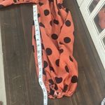 DO+BE  Cropped Long Sleeve Puffy Top Burnt Orange with Black Dots Size Large Photo 5