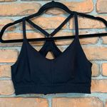 Zella  Scoop Neck Low Impact Sports Bra Keyhole‎ Racerback Wireless Black Size S Photo 0