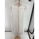 Soft Surroundings  Dress Madelyn Lace White Women Size 14 Lined Sharkbite Hem Photo 6