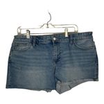 joe's jeans Joe’s Salma Rolled Raw Hem Cut Off Blue Denim Jean Shorts Size 33 New Photo 2