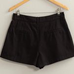 Double Zero  Black Pleated Shorts Button Zip Closure Size Large Photo 1