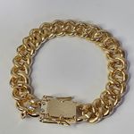 Iced Out Gold Miami Cuban Link Chain Bracelet Photo 5