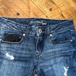 American Eagle distressed sequin low rise 4 skinny jeans Photo 1