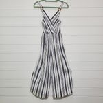 American Eagle | Striped Wide Leg Romper Jumpsuit with Pockets. Size: M Photo 1