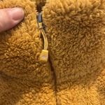 Eddie Bauer Jacket Women Large Gold Yellow Fuzzy Fleece 1/4 Zip Pullover Photo 3