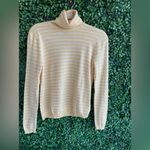 Pendleton  Merino Wool Striped Turtle Neck Sweater - Soft Yellow & White Photo 1