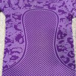 Lululemon Swiftly Tech Shirt Long Sleeve Shirt Womens 6 Purple Violet Print Top Photo 4