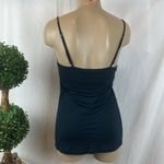 Diane Von Furstenberg  Black Spaghetti Strap Tank Camisole Top L Photo 1