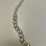 Mixed Faux Pearl Beaded Necklace, Pearl/Gold, NWOT White Photo 1