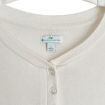 Luxuriously Soft Long Sleeve Button Up Henley Sleep Pajama Top Women’s Large Dip White Photo 1