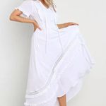 Petal and Pup Womens Chelsea White Ruffle Boho Midi Dress 0 Photo 3