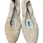 Stuart Weitzman  Suede Ballet Flats Rhinestones‎ Size 5.5 Crystal Embellished Photo 0