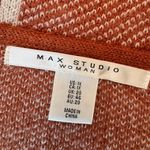 Max Studio Long Plaid Cardigan - Burnt Orange and Cream preppy collegiate szXL Photo 8