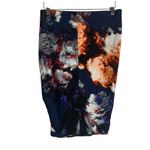 Robert Rodriguez  Navy Floral Print Twist Front Sarong Wrap Skirt Size XS Photo 6