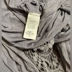 Gemstone gray crocheted back cardigan Size M Photo 1