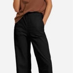 Everlane  The Easy Pant Pull-On Wide Leg Organic Cotton Pants Black Size 4 Photo 0