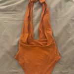 Aerie One Piece Burnt Orange Halter Swim Suit Photo 1