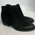 Born Danni suede booties with fringe black womens size 9 western boho casual Photo 3