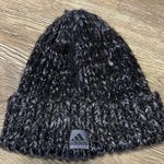 Adidas  Womens Three Stripe Life Hat Winter Beanie Heathered Black Gray One Size Photo 1