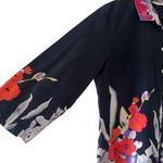 Soft Surroundings Black Floral Cotton Button Down Shirt Dress SZ PL #2424 Photo 4