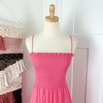 Reformation  Sable Smocked Dress Snapdragon Pink Sz XS Photo 8