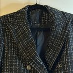 Mina Self Women's Black and White Tweed Blazer Photo 2