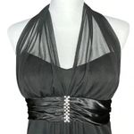 Vintage Y2K Black Halter Hoco Cocktail Dress. Whimsigoth Fairy Sparkle. Small. Photo 6