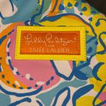 Lilly Pulitzer Floral Tote Shoulder Bag Blue and Orange Photo 4