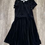 Hot Topic Black & White Collar Velvet Dress Wednesday Addams Goth Small Photo 6