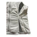 Athleta  39917 White Puffy Vest w/ Gray Trim Front Zipper Size XL EUC #1228 Photo 1