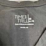 Time and Tru Women's Bridesbabe Tee T Shirt M Med Medium Black Light Blue V Neck Photo 5