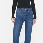 frame denim FRAME • Le High Straight jeans slim dark wash Dublin blue tomboy ankle crop Photo 0