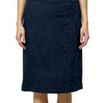 Ann Taylor Jean Skirt Womens Sz 4 Straight Pencil Dark Denim Knee Hem City Chic Photo 1