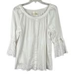 Westbound  Women’s White Button Down 3/4 Sleeve Blouse XL Photo 0