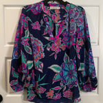 Alice & Trixie  bright floral silk blouse medium Photo 0