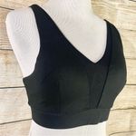 Sports bra mesh insert double crisscross back stretchy Size Small Black Photo 10