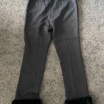 We Wore What Danielle Bernstein  high waist Faux Fur Hem pants Photo 4