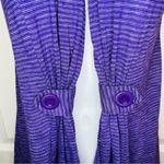 Casual Land Sleeveless Stripe Deco Button Shawl Vest Purple S Purple Photo 3