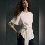 Modern Citizen  Nara Tie-Front Knit Sweater Oatmeal Size Large Photo 9