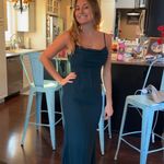 Lulus Captivated Emerald Green Cowl Neck Maxi Dress Photo 5