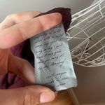 Raquel Allegra Women's 0 Burgundy Long Sleeve Blouse High Gathered Neck Fray Hem Red Photo 5