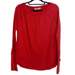 We The Free FP Red Waffle Knit Oversized Pullover Top Photo 1