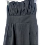 ABAETÉ | Size 4 | Black Strapless Gathered Pleated Bust Halter Mini Sheath Dress Photo 4